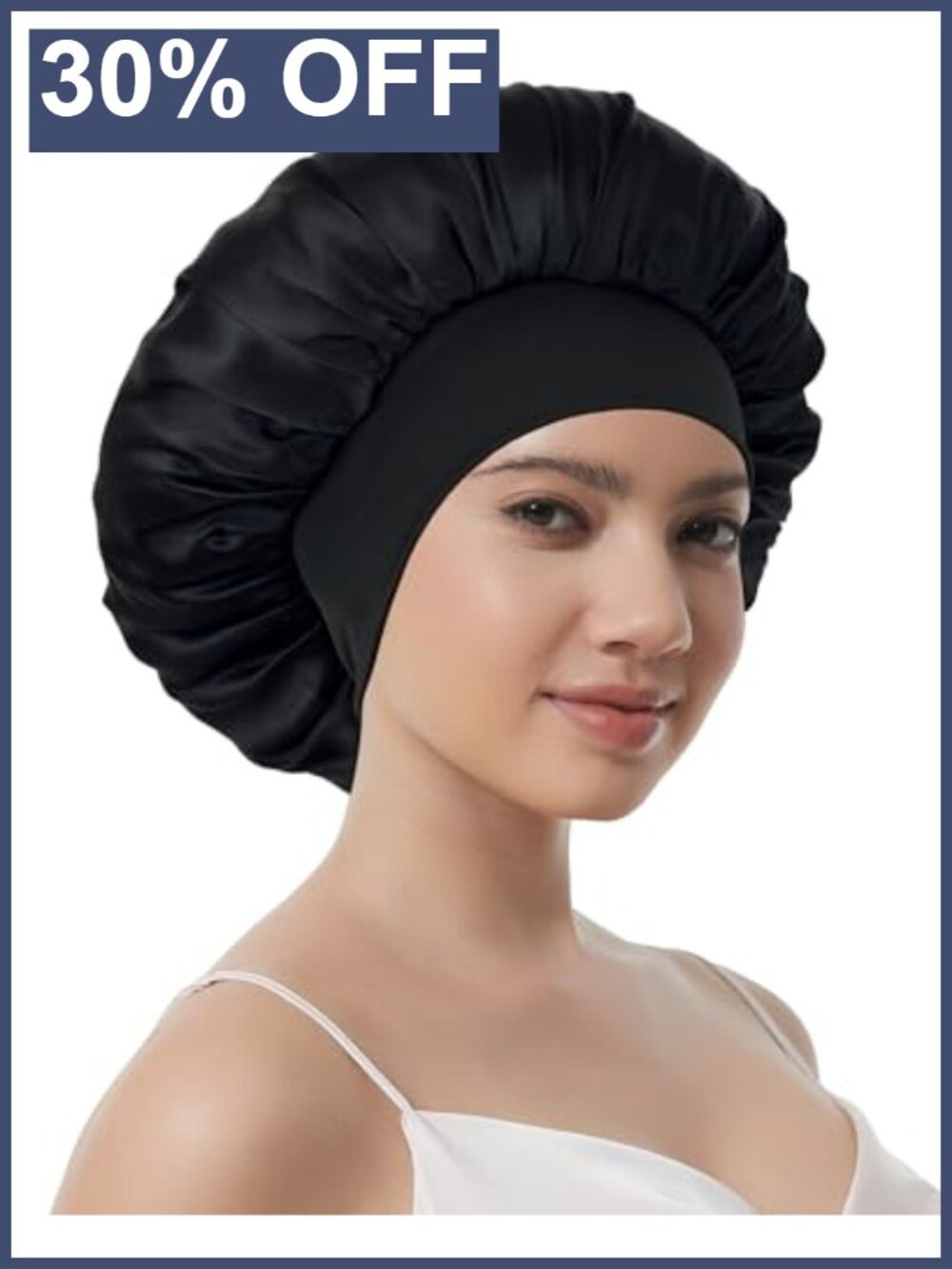 100% Mulberry Silk Bonnet Double Layer Reversible Sleep Cap for Women